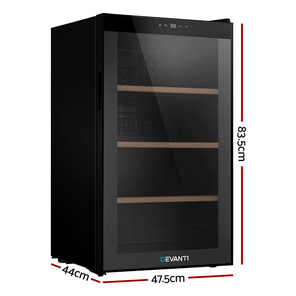 Devanti Wine Fridge Cooler 34 Bottles-1