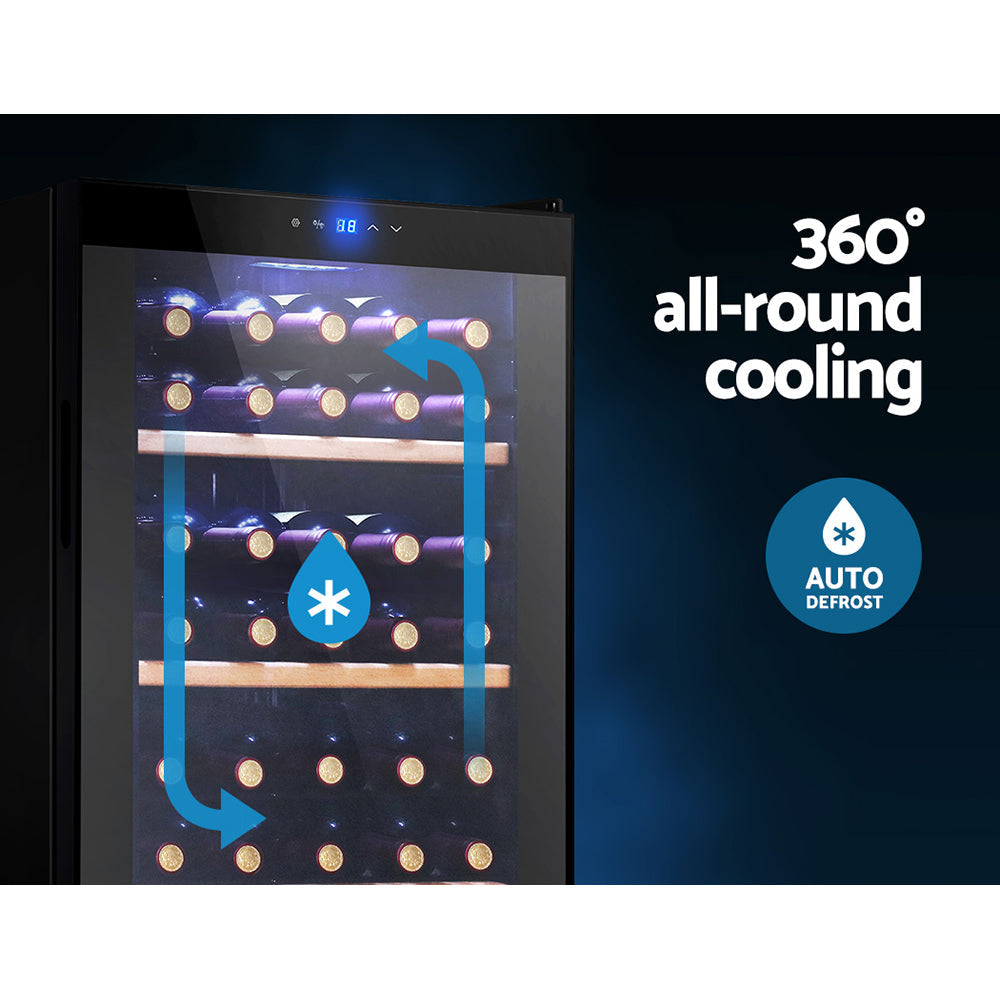 Devanti Wine Fridge Cooler 34 Bottles-4