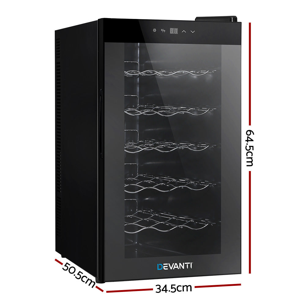 Devanti Wine Fridge Cooler 18 Bottles-1