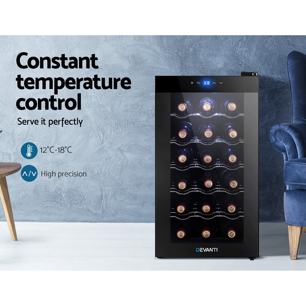 Devanti Wine Fridge Cooler 18 Bottles-4